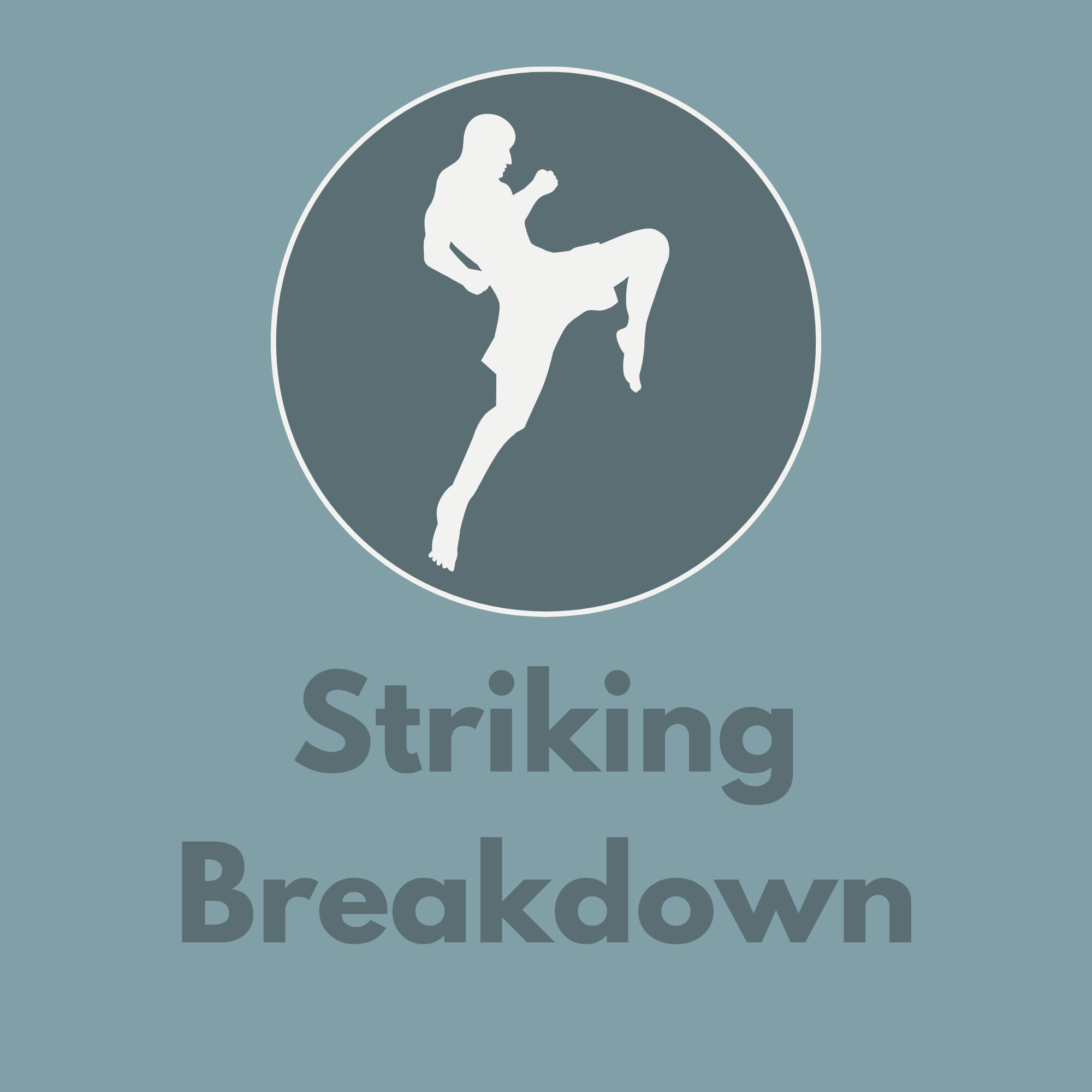 Logo with a muay thai knee on it